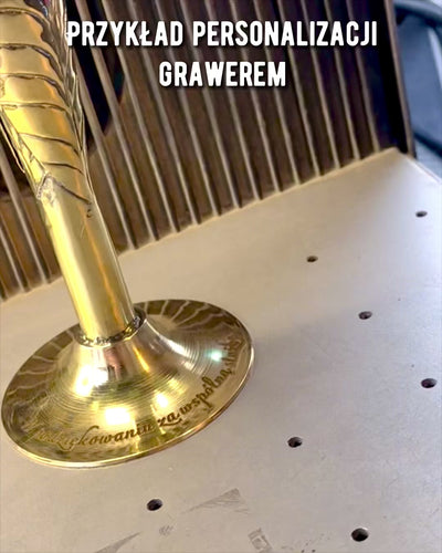 "Spirit of Craft" goblet made of buffalo horn and brass – handcrafted in India, 22 cm, customizable with engraving for a gift