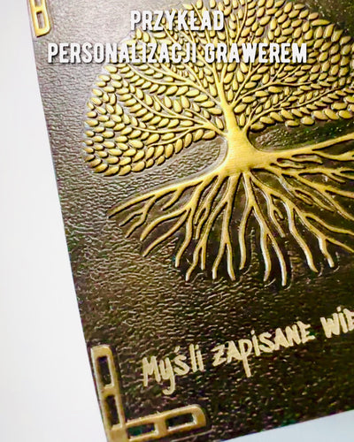 Vintage Diary "Tree of Life" A6 - Elegant Embossed Faux Leather Cover, 100 Pages