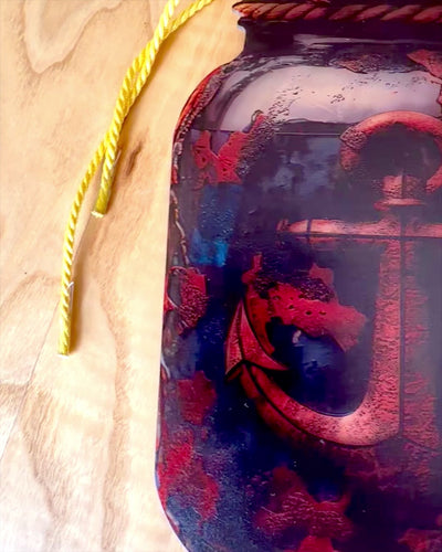 Pandantiv Marin Ancoră în Borcan, decorațiune suspendată, posibilitate de personalizare cu gravură