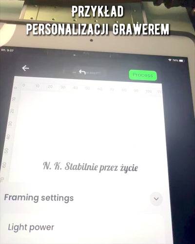 Walking Cane 'Wolf' - Indian Mango Wood with Engraving Option, brown with carved pattern