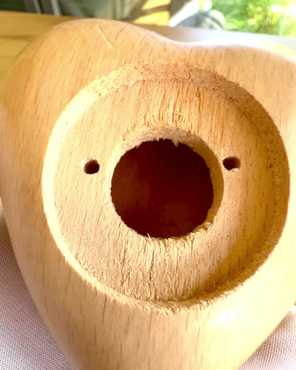 Corazón de madera, caja de 9 cm para Sentimiento Secreto, posibilidad de personalización con grabado para regalo