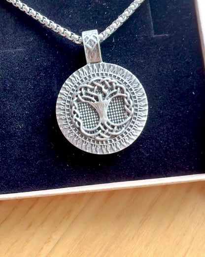 Amuleto Árbol de la Vida con Posibilidad de Grabado - collar "Vitalidad de la Naturaleza", personalización