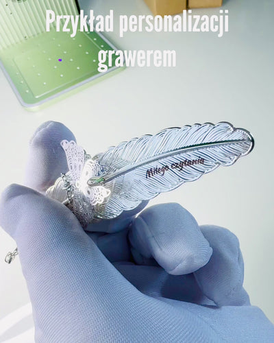 Creative Retro Style Bookmark with Feather and Butterfly Motif – Elegant Promotional Gift, Silver/Blue Color