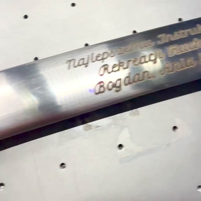 Polská důstojnická šavle, replika, vz. 21 s gravírováním „Čest a vlast“, 95 cm, personalizujte gravírováním