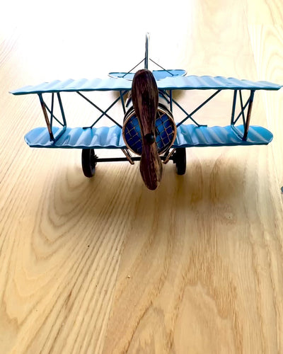 Metal model of the Blue Baron airplane – retro, as a gift, with engraving option