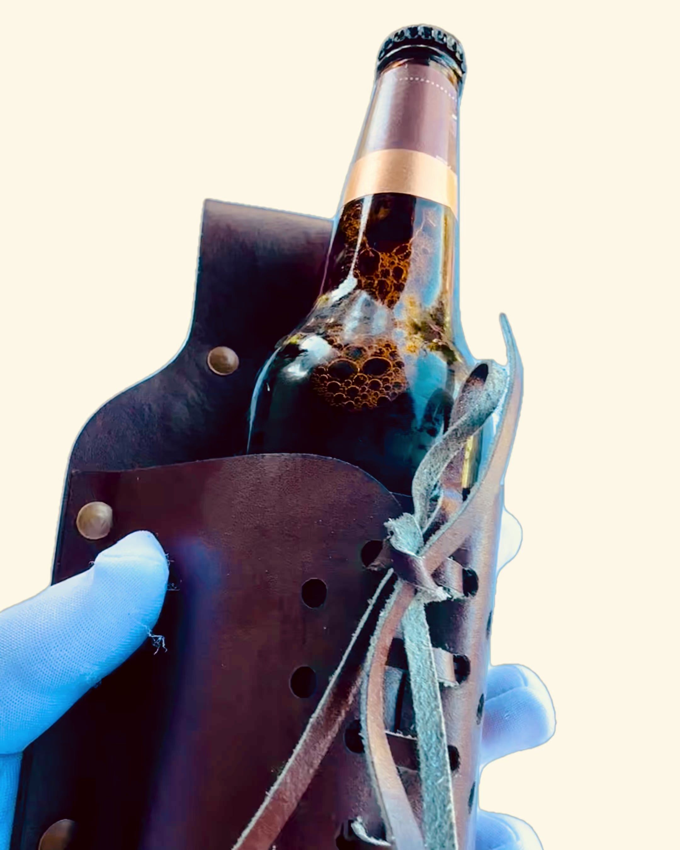 Kožený obal na láhev "LeatherCraft Elegance" - možnost personalizace