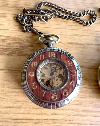 Pocket Watch "Veritas Tempus" – mechanical timepiece with engraving option for a gift, 2 variants to choose from