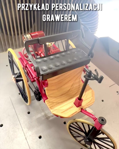 Retro Trokolica Benz Patent-Motorwagen - Kolekcionarski Model, personalizacija gravurom za poklon