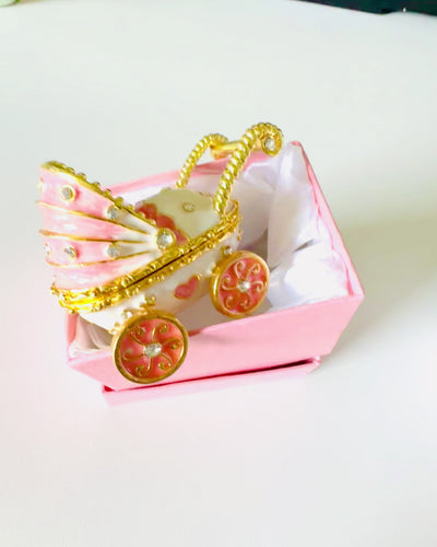 Pequeno Carrinho de Contos de Fadas para joias, tesouros - Elegância Real, personalização com gravação