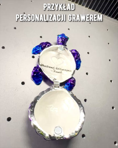 Magický poklad želvy - Skrýš na šperky s možností personalizace gravírováním, dárek