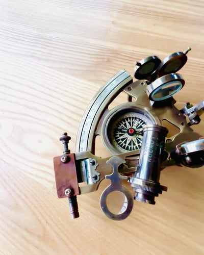 Sextant Premium with Antique Compass - personalization with engraving available