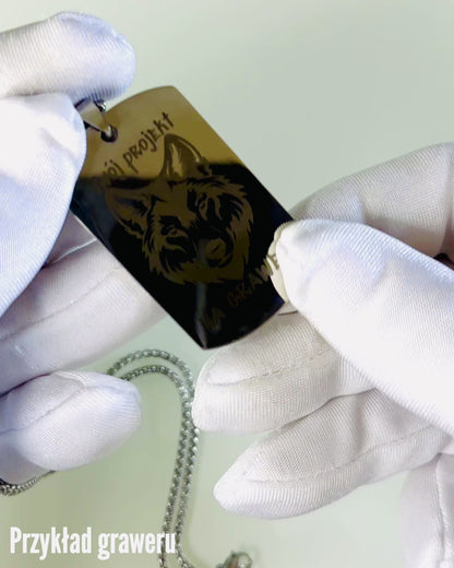Brelok Militar ID "Nieśmiertelnik" de Aço Inoxidável – Gravura Personalizada