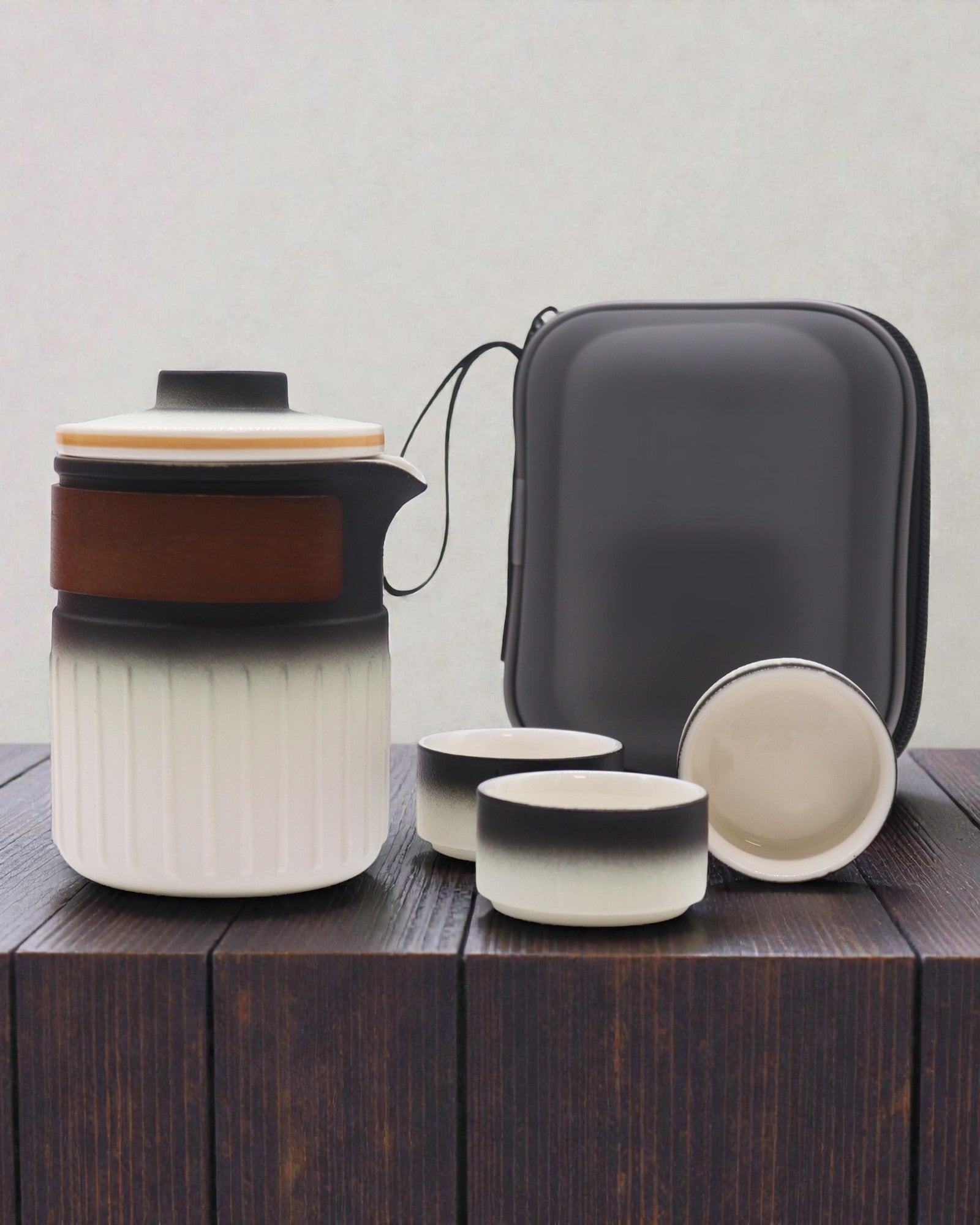 Journey of Three Friends – Travel Ceramic Set with Teapot and 3 Cups