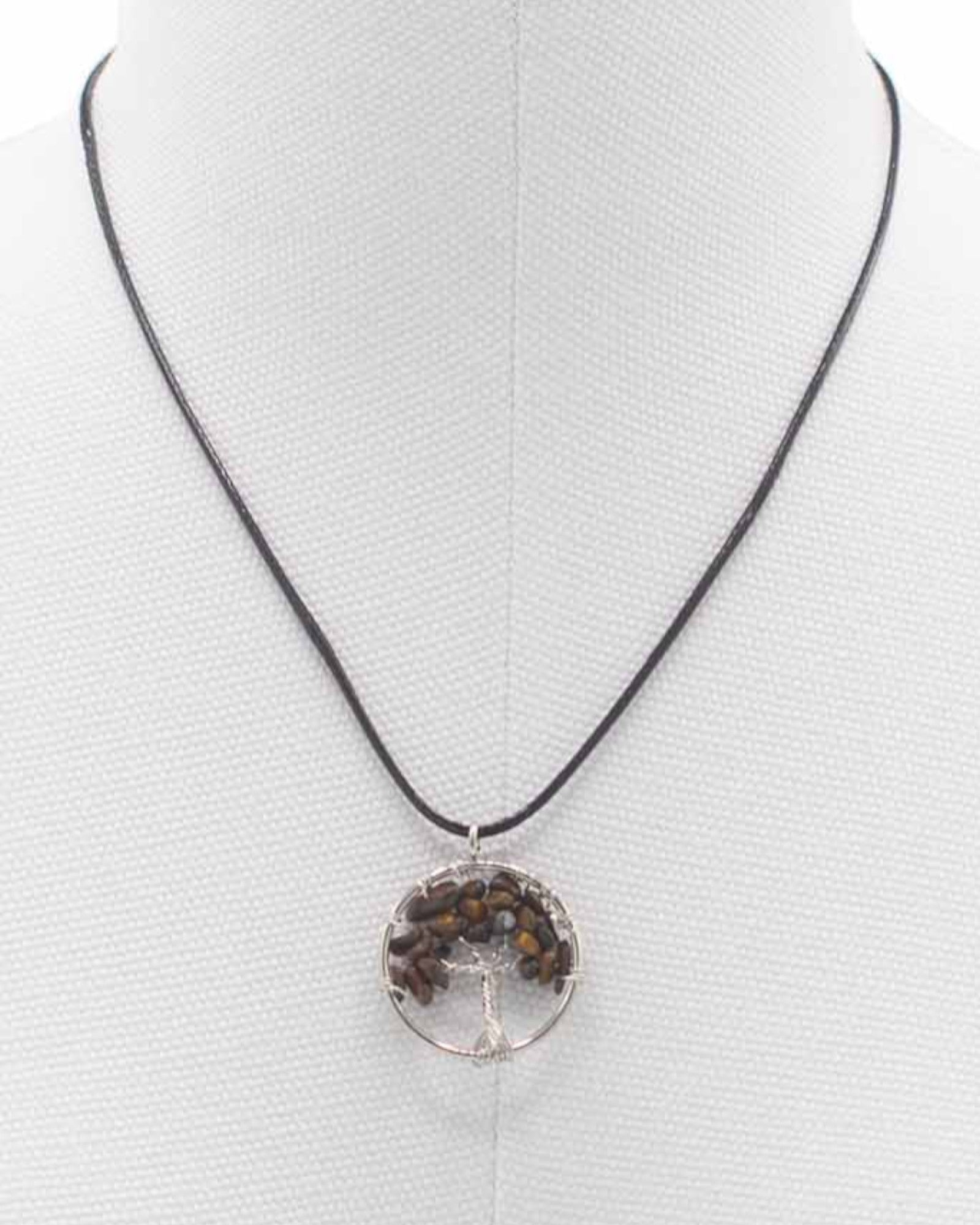 Tree of Life Necklace Protection and Confidence – Tiger’s Eye