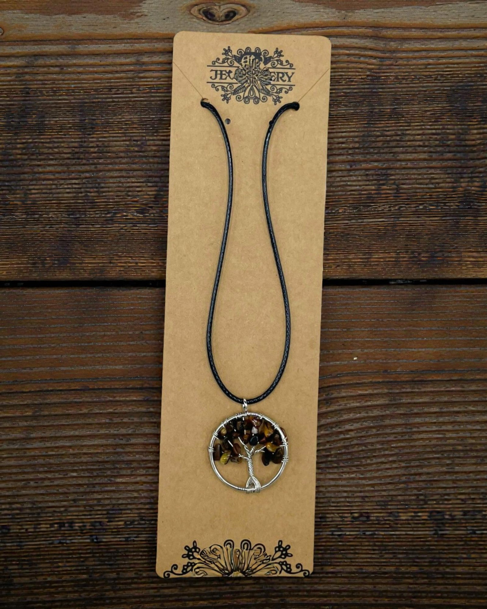 Tree of Life Necklace Protection and Confidence – Tiger’s Eye